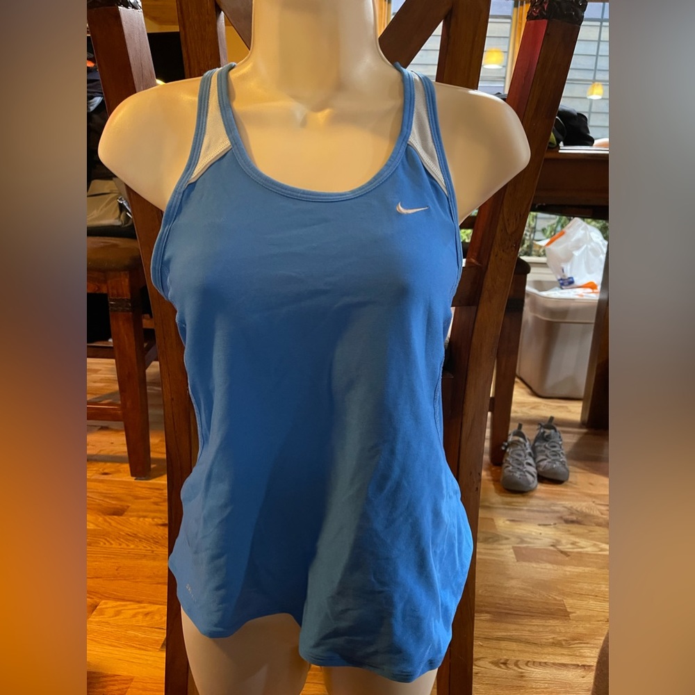 Nike dri fit built in bra Large top